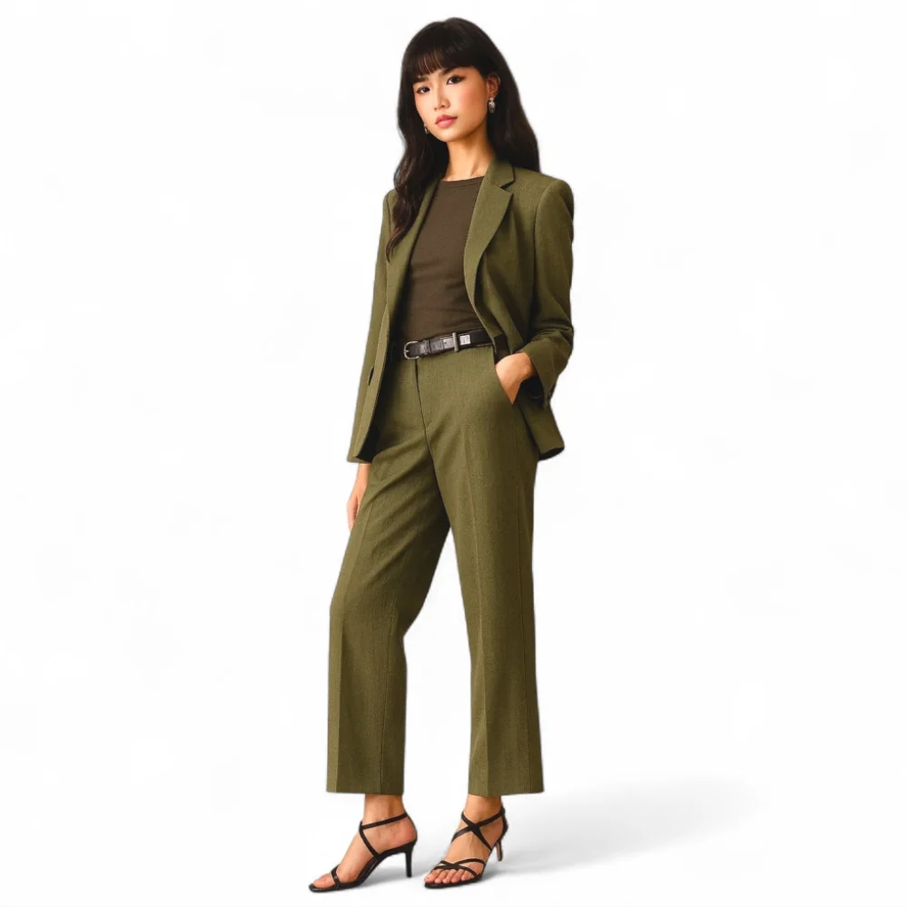 Banana Republic Linen | Seahaven Italian‎ Cotton Blend Pants | Olive | Sz 8